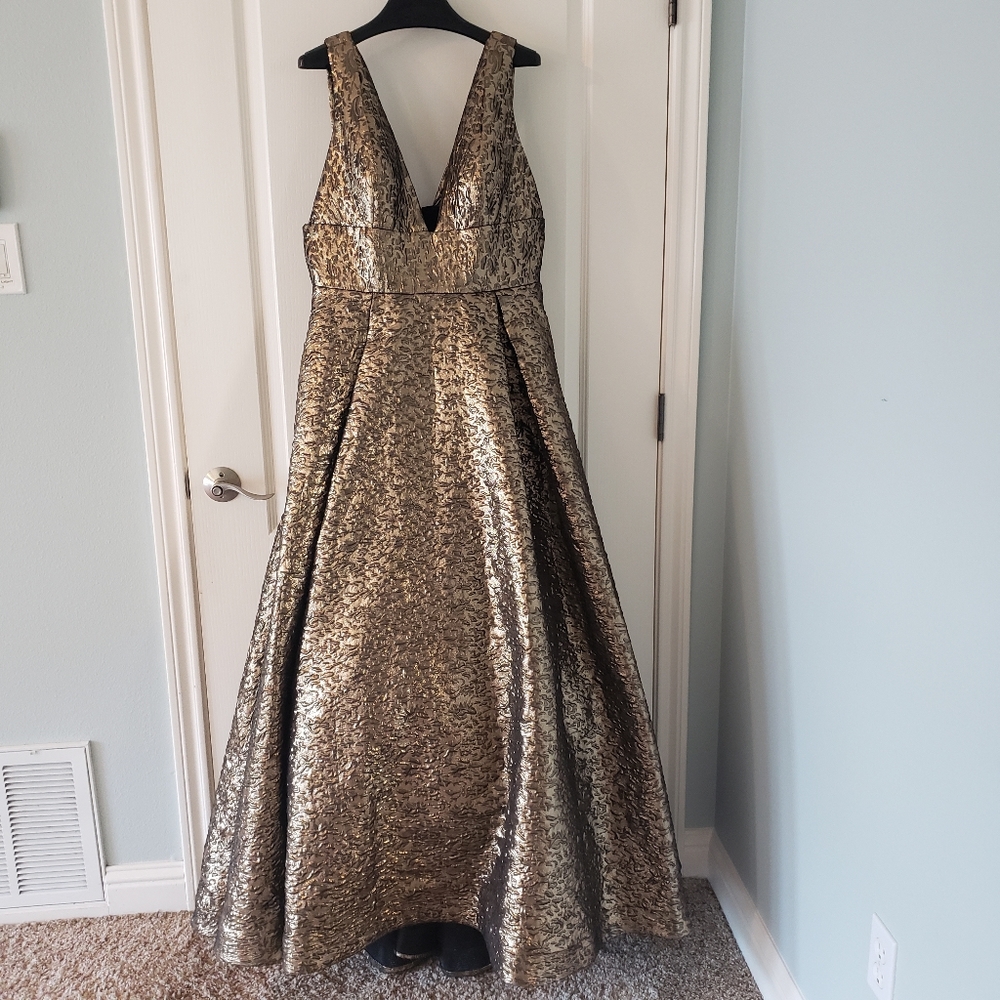 Mac Duggal Gold Ball Gown